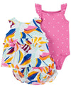 3-Piece Floral Diaper Cover Set - BORN TO BE