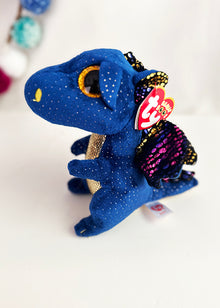  Beenie Boo Toy- BLUE SPECKLED DRAGON - BORN TO BE