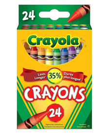  Crayola Crayons - Assorted Colours - 24 Pack - BORN TO BE