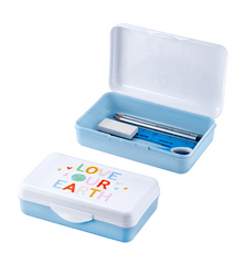  Love our Earth Pencil Box - White/Blue - BORN TO BE