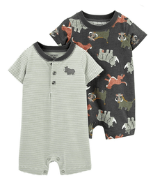  2-Pack Animal Rompers by Carters - BORN TO BE