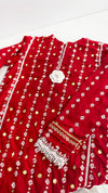 Sparkle 2 piece Kurta Set- Red