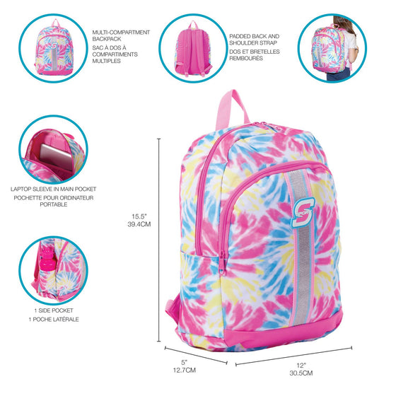 Kids tye-dye backpack by Skechers