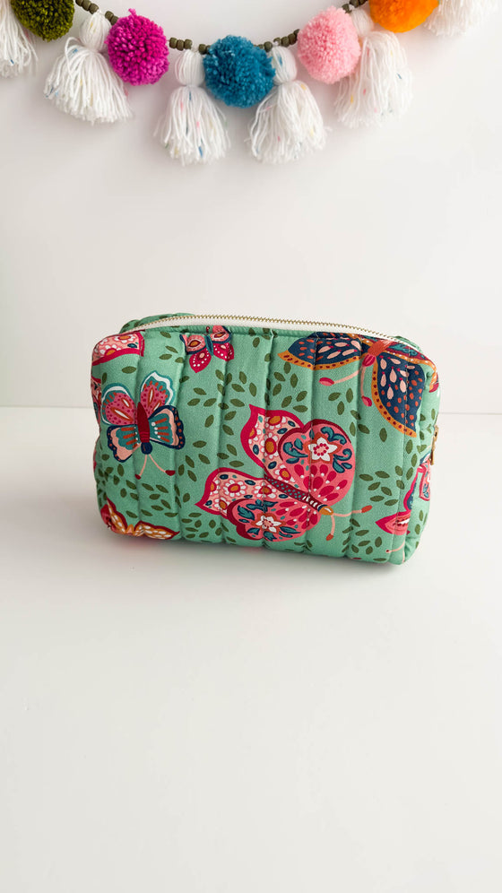 Quilted Pouch-Butterfly Haven