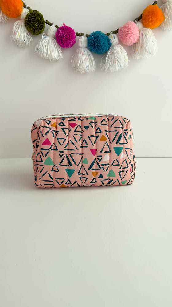 Quilted Pouch-Blush