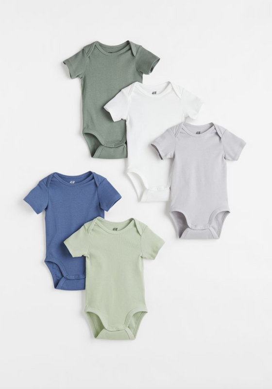 H&M-5-pack Bodysuits - BORN TO BE