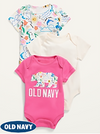 OLD NAVY Short-Sleeve Bodysuit 3-Pack for Baby - BORN TO BE