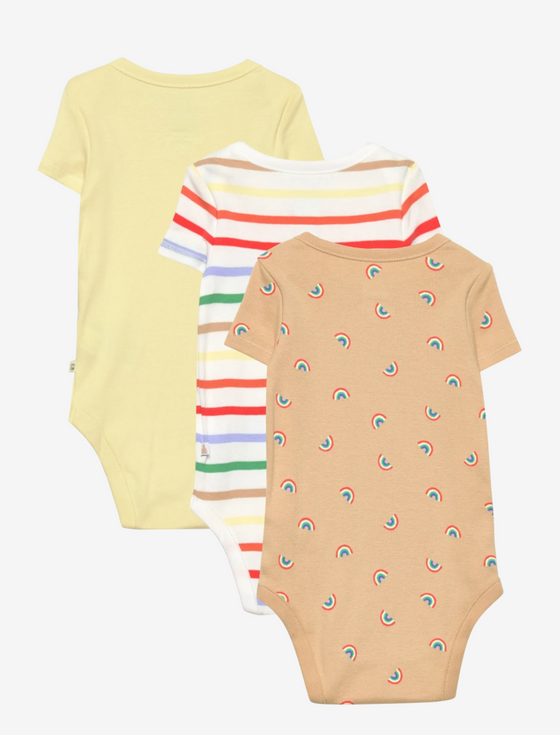 GAP Baby Print Short Sleeve Bodysuit (3-Pack) - Short-sleeved - BORN TO BE