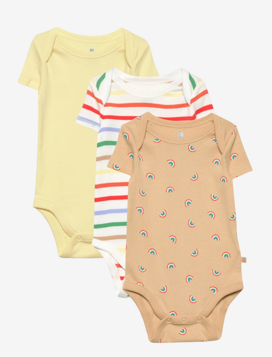 GAP Baby Print Short Sleeve Bodysuit (3-Pack) - Short-sleeved - BORN TO BE