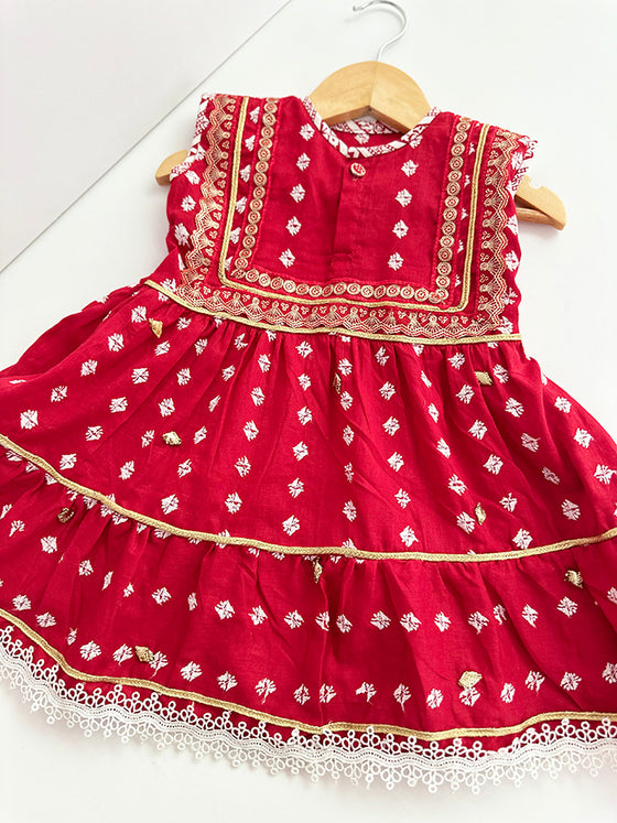 Sparkle 2 piece Ensemble- Red - BORN TO BE