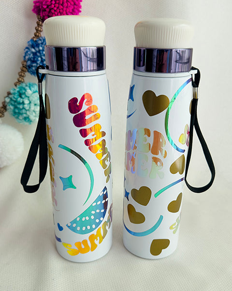 Insulated water bottle- White - BORN TO BE