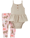 2-Piece Tank Bodysuit Pant Set by Carters - BORN TO BE