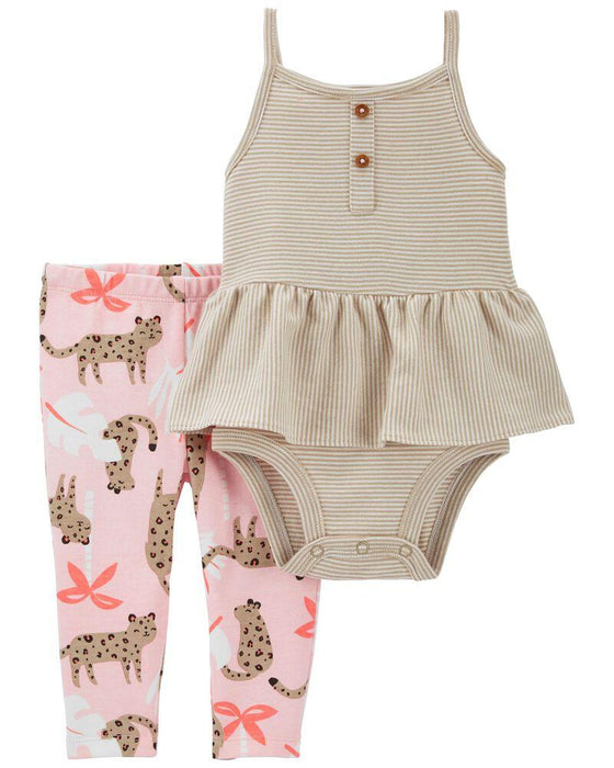 2-Piece Tank Bodysuit Pant Set by Carters - BORN TO BE