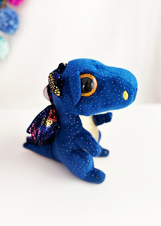 Beenie Boo Toy- BLUE SPECKLED DRAGON - BORN TO BE