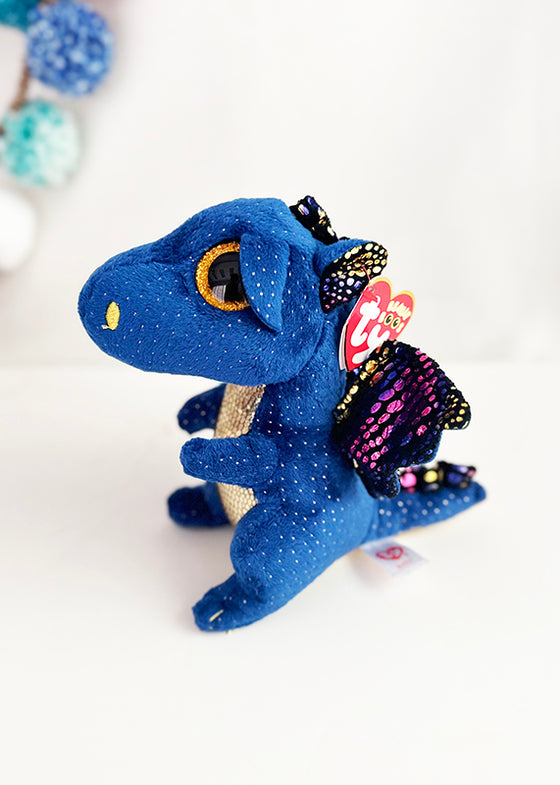 Beenie Boo Toy- BLUE SPECKLED DRAGON - BORN TO BE