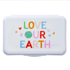 Love our Earth Pencil Box - White/Blue - BORN TO BE