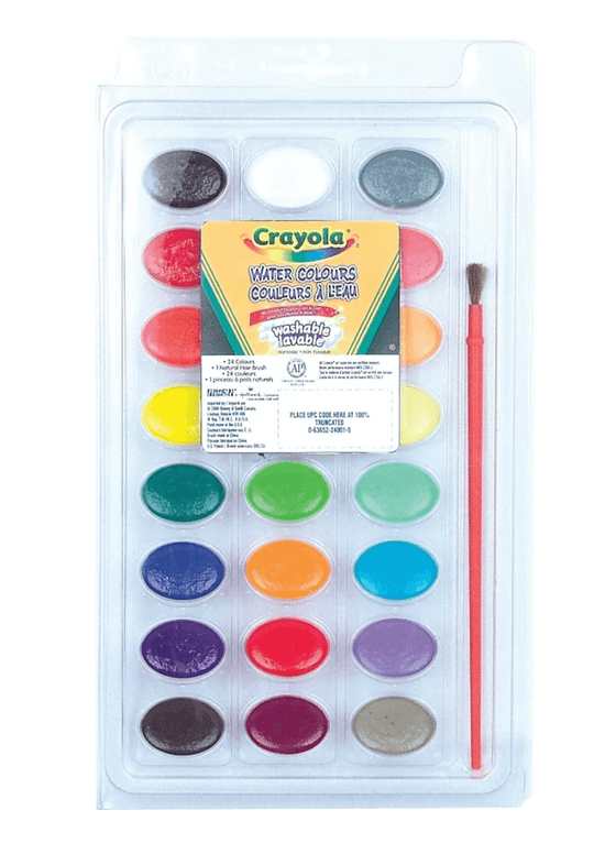 Crayola washable watercolour paint - 24 colours - BORN TO BE