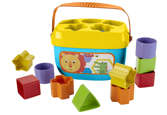 Fisher-Price Stacking Toy Baby’S First Blocks Set of 10 Shapes for Sorting Play for Infants Ages 6+ Months - BORN TO BE