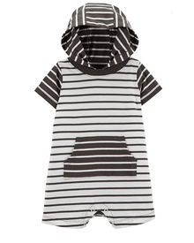  Striped Hooded Romper by Carters - BORN TO BE