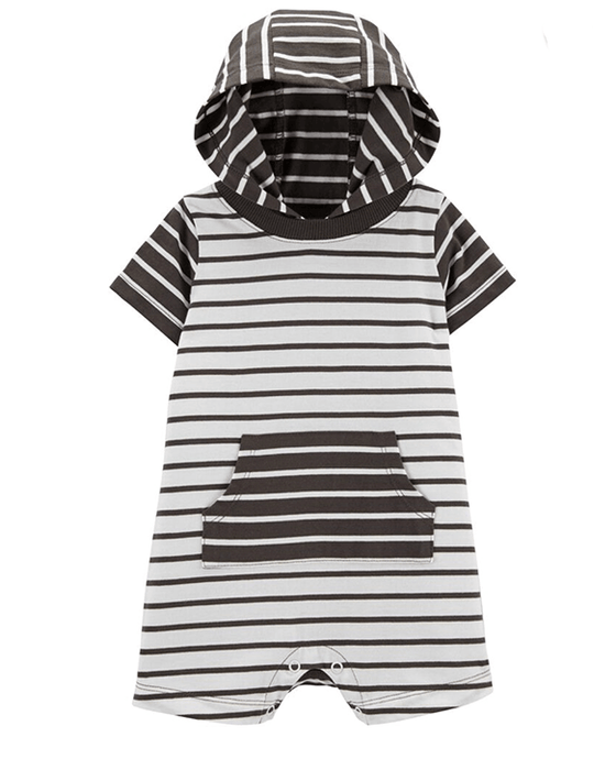 Striped Hooded Romper by Carters - BORN TO BE