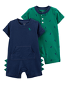 2-Pack Cotton Rompers by Carters - BORN TO BE