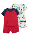 2-Pack Cotton Rompers by Carters - BORN TO BE